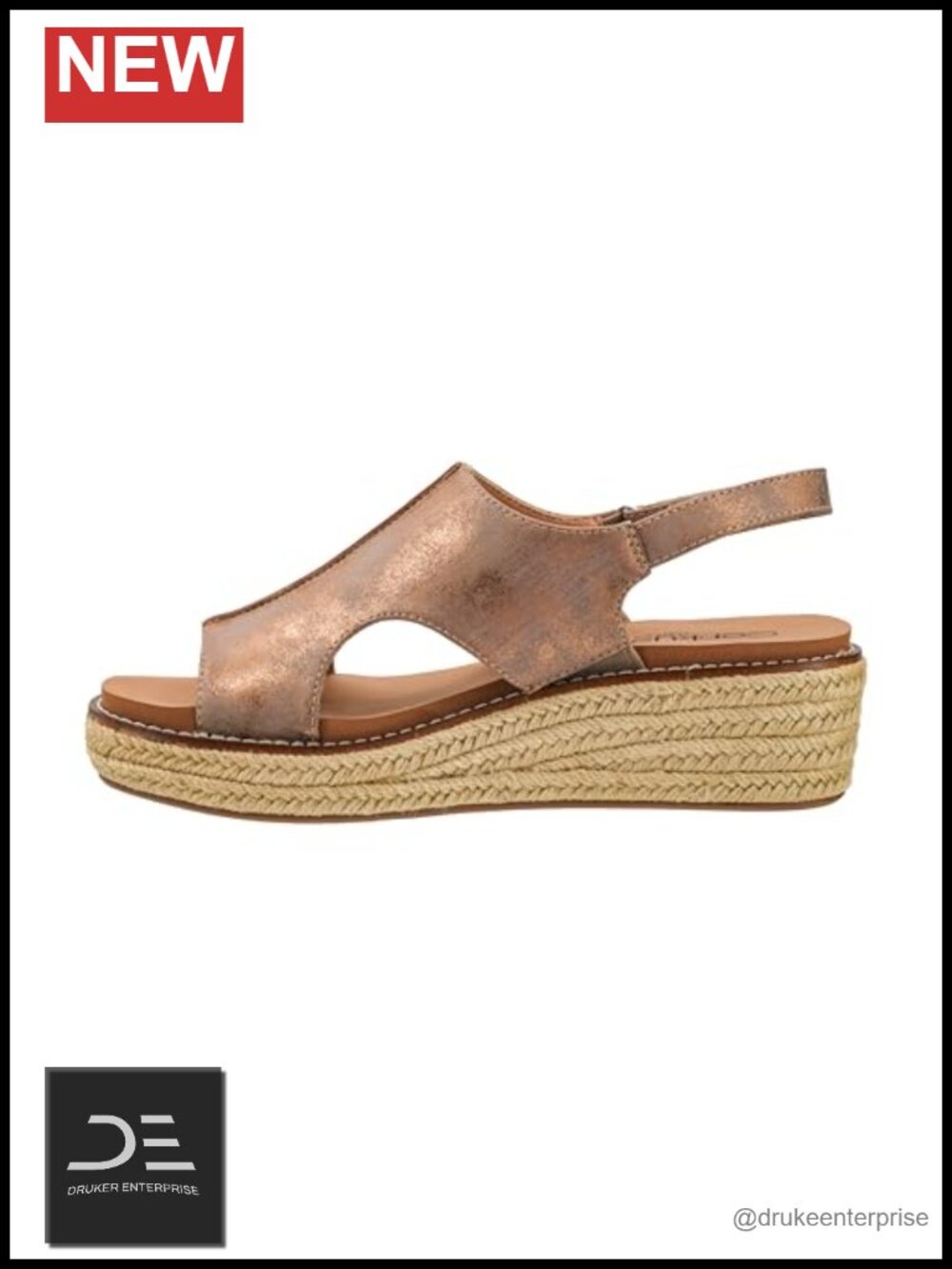 Wedge Sandals 2 Inch Heel Peep Toe Hook Loop Closure Jute Wrap Synthetic EVA